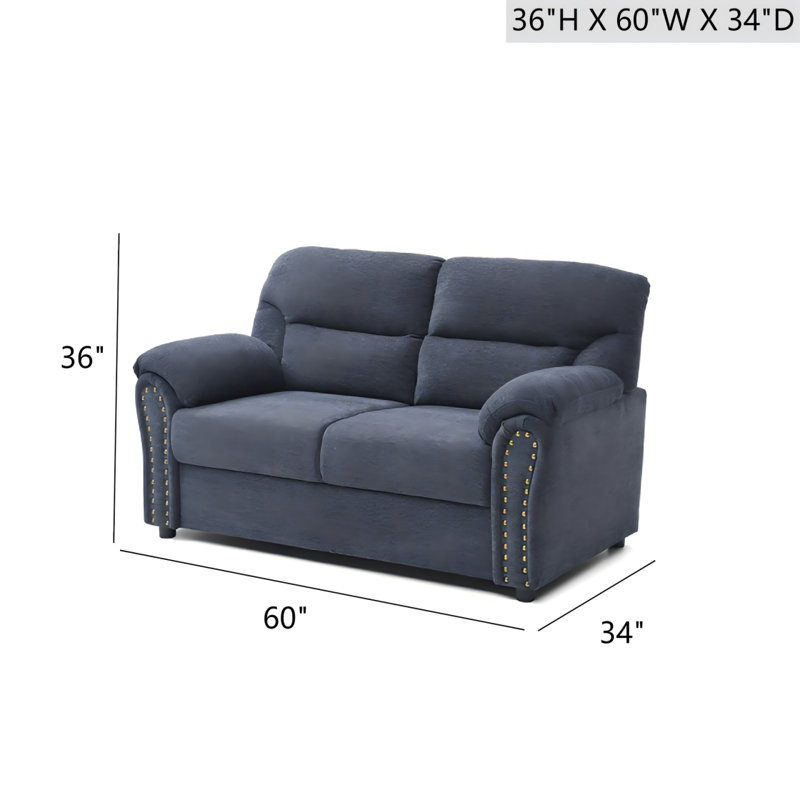 Causeuse Hamilton G00550A-L - bleu, Bleu