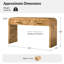 Console 2 tiroirs en bois massif Amandine-2006993593