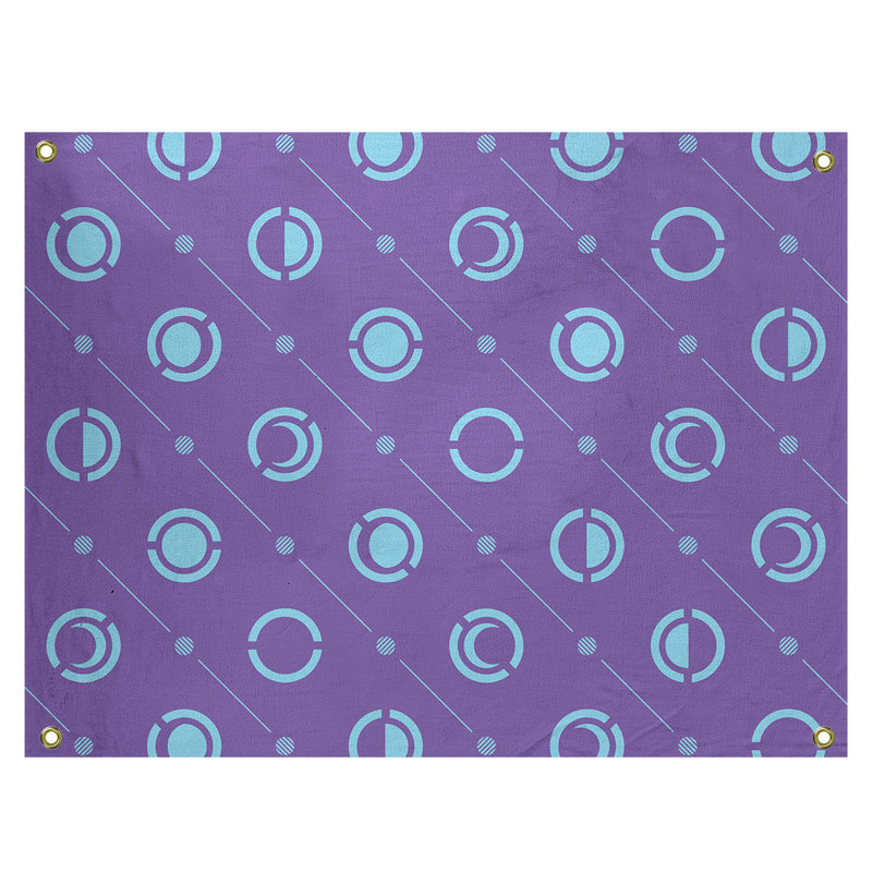 Tapisserie, H 26 po x l 36 po, Mauve / bleu sarcelle