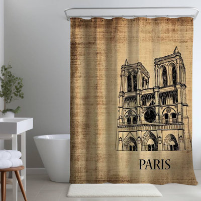 Shower Curtain CI151 – Polyester Shower Curtain, Dye Sublimation Print, 71" W × 74" L