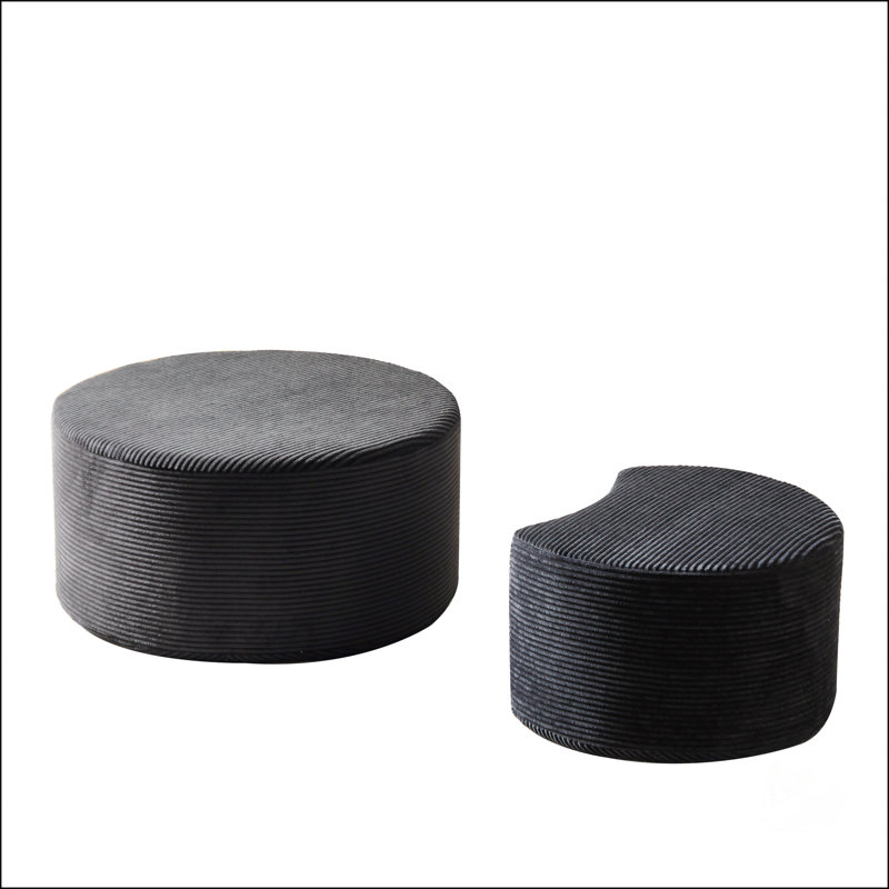 Ensemble de 2 tables basses emboîtables pour le salon, table d'appoint et repose-pieds en mousse moderne, sans assemblage