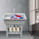 31.5'' L x 22.05'' W Grey Free Standing Laundry Sink with Faucet