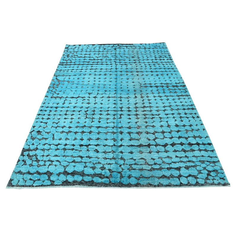 Tapis turquoise Porcaro 5 x 8