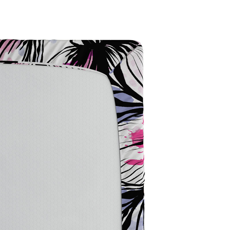 Microfiber Floral Fitted Sheet, Full Fitted Sheet