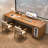 Walnut Rectangular Solid Wood Executive desk-579995688-579995693