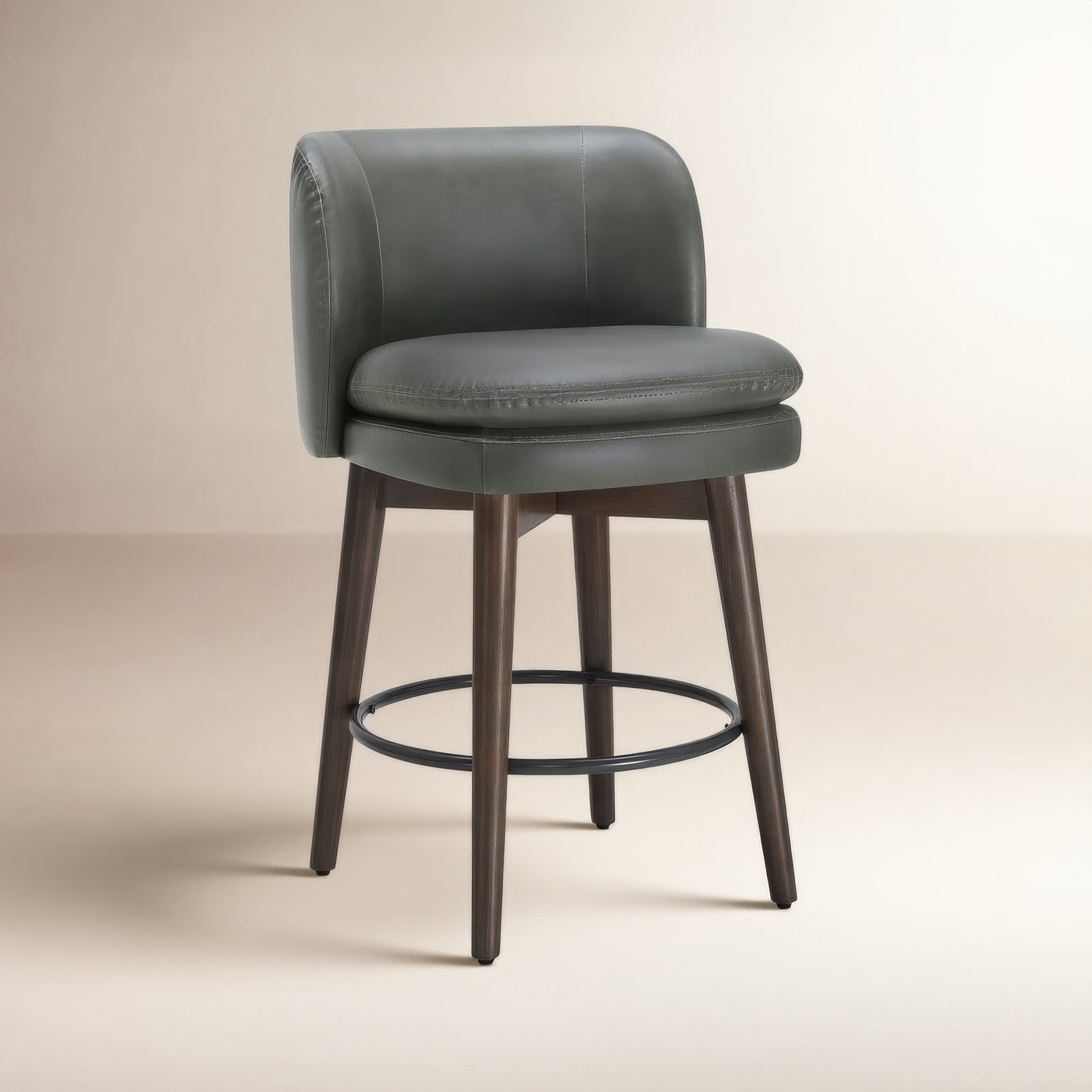 26 " Bar Stool, Wax Elephant Faux Leather