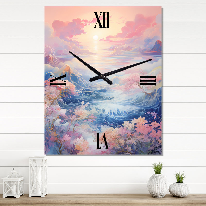 Arnettie - Horloge murale océan surdimensionnée, Petit