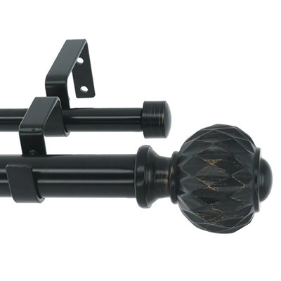 Emaley Adjustable Double Curtain Rod