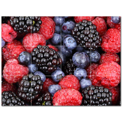 Panneau mural décoratif en céramique 12 po x 12 po Fruit Photo