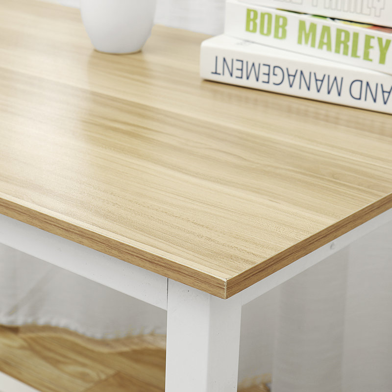 Bureau d'écriture pour bureau à domicile Agostini, Chêne / Blanc