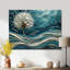 Pissenlit argenté dans des vagues turquoise éclatantes - Pissenlit, impression d'art mural-1187597125-1187597120