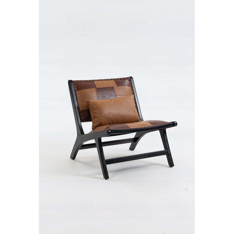 Chaise d'appoint moderne pour le salon, Brun antique