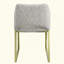 Ensemble de 2 chaises d'appoint en sherpa et miroir à finition dorée Galdesa Teddy