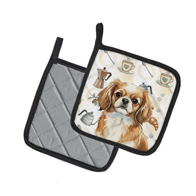 Paire de porte-cafetières Tibetan Spaniel
