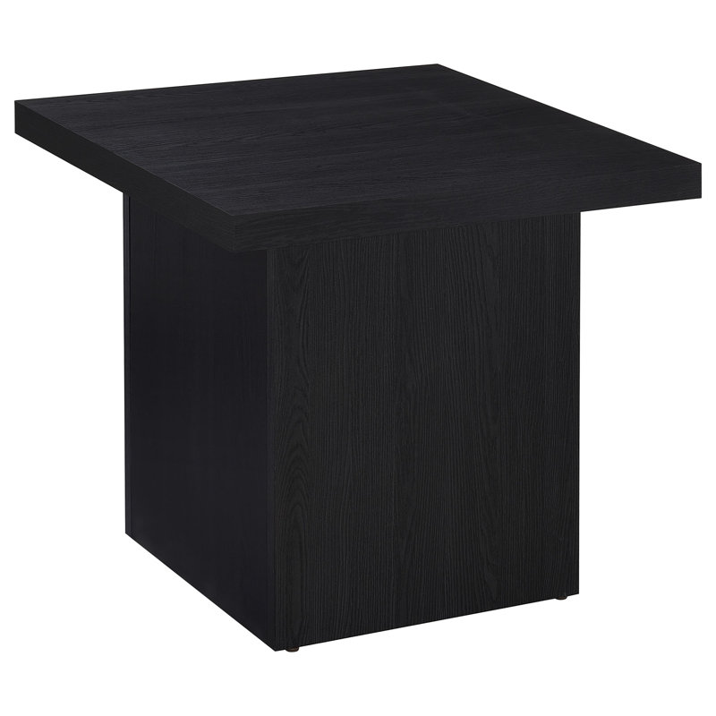 Exeter Black Square End Table, Black