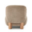Fauteuil de chambre rembourré organique à profil bas avec pieds en bois massif Organic-125186787