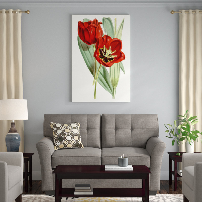 Curtis Tulips V by Curtis - Painting Print, Black Floater Framed, 122cm H x 81cm W