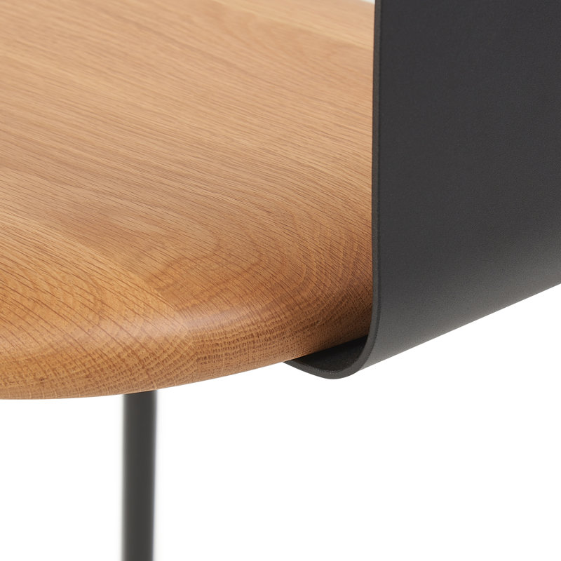 Chaise Shu - ensemble de 2, Bois de frêne naturel / noir