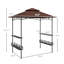 Abris de rangement et abris de jardin (doit inclure le cadre), abri de barbecue en métal