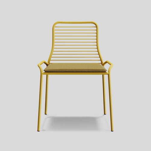 XY Outdoor Dining Side Chair, Yellow