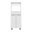 Armoire de cuisine Taylor avec tablette à micro-ondes et portes, blanc