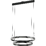 Kesa 2 - Light Aluminum Dimmable LED Tiered Chandelier