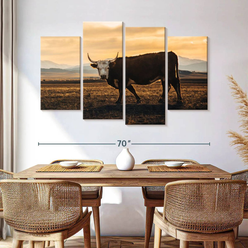 Brampt Looking Bull, 42"H x 68"W
