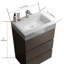 Bathroom Vanity In Gray Color - , Ergonomic, Silent Drawer Modern 24", Gray, Large Storage Space