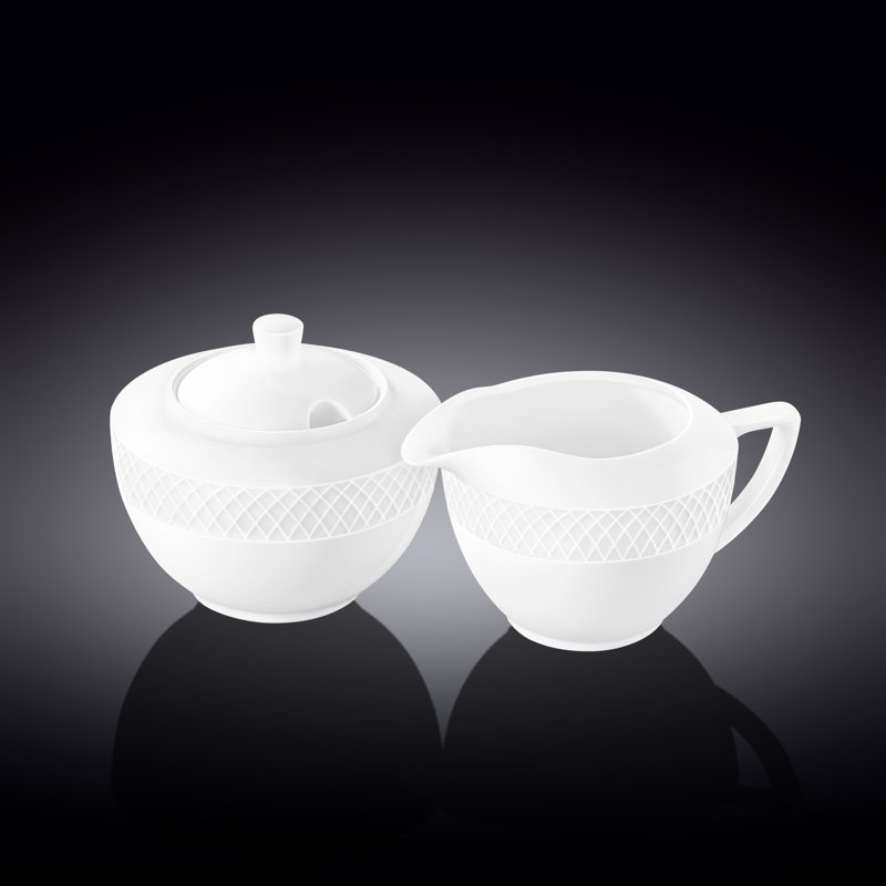 Julia Diamond Collection Sugar Bowl 340ml & Creamer/Milk Set 300ml