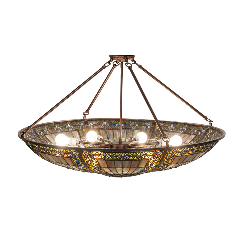 Meyda Tiffany & Stained Glass 8 - Light Semi Flush Mount