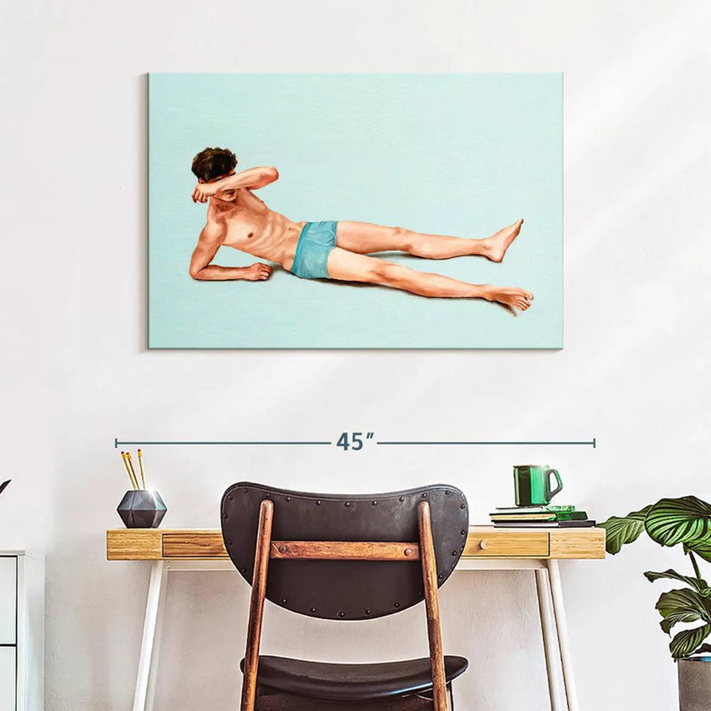 Blue Beach Boy, 26" H x 39" W