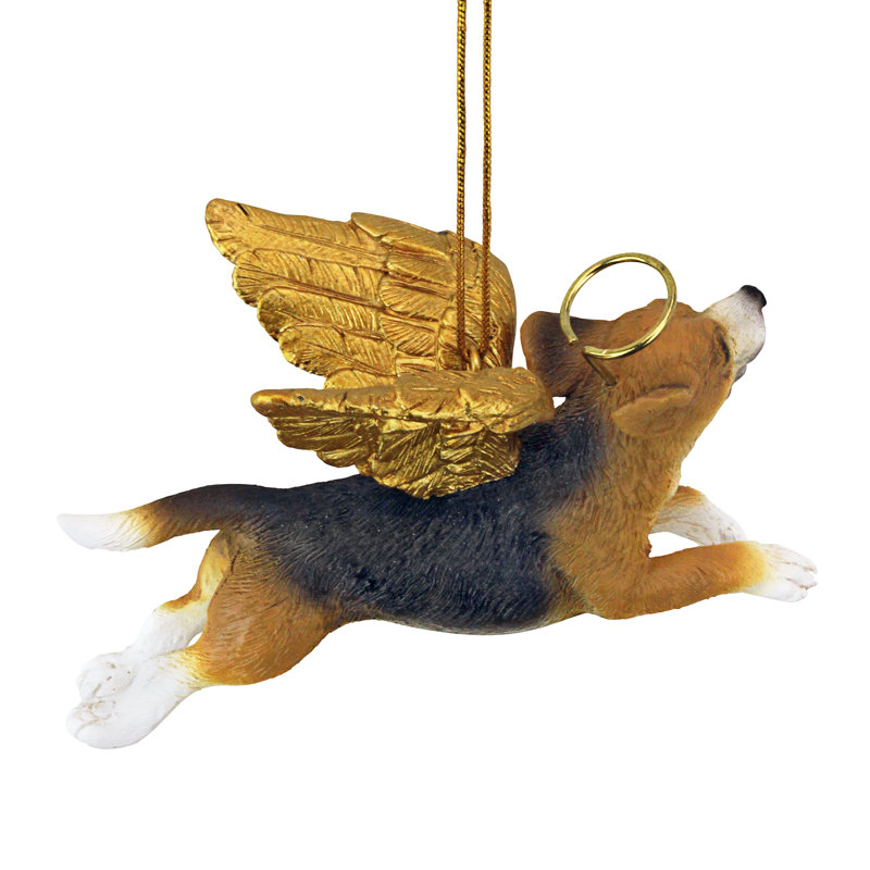 Beagle Dog Angel Holiday Ornament