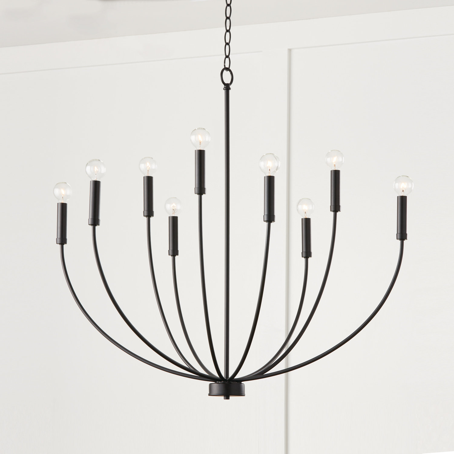 Ansley Dimmable Classic / Traditional Chandelier, Black, 9 Lights