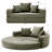 67"  Oversized Upholstered Sofa Bed, Round Chaise Lounge Chair Indoor, Modern Chenille Cloud Couch With Deep Seat, Comfy Bean Bag Chiar For Living Room Apartment-150245239