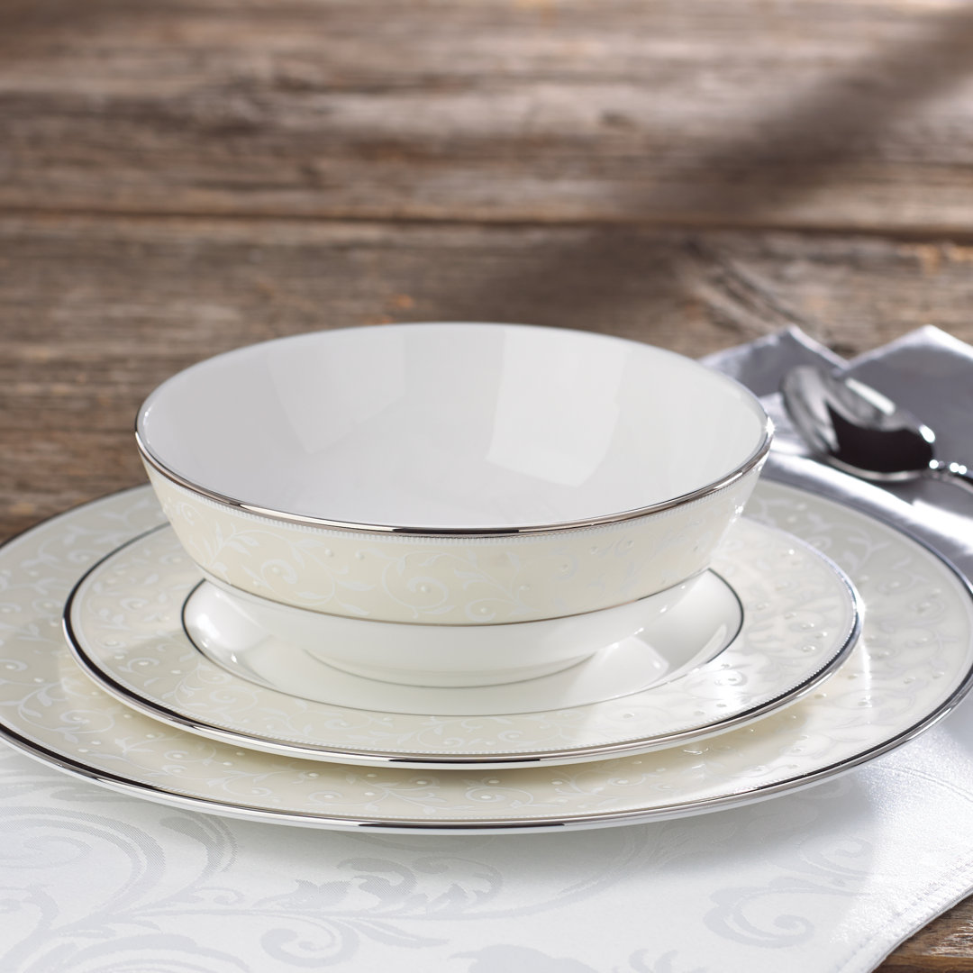 Opal Innocence Innocence Bone China 3 Piece Place Setting, Service for 1 Lenox
