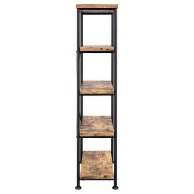 Bibliothèque antique à 4 tablettes muscade et noire