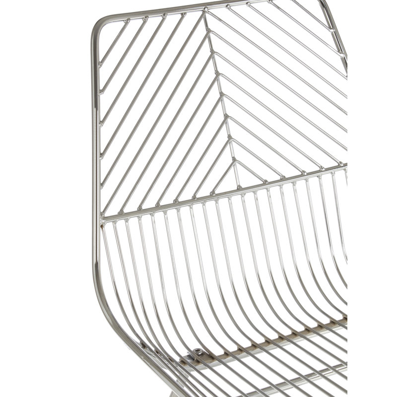 Kamini Patio Dining Side Chair, Silver