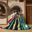 Tapis noir éclectique à motif de cirque éclectique lavable à la machine Osnat-1796762614