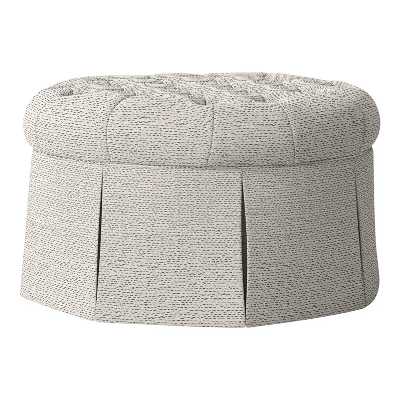 Repose-pieds cocktail capitonné rond 35 po Alma, Perigold Arigato Balsamique