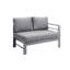 Canapé modulaire en aluminium 4 pièces avec coussins et table basse Context gris foncé Context-70005322-70005323