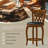 Swivel Upholstered Stool with Solid Wood Frame-1890804277-1890804274