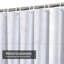 Rideau de douche en marbre granit blanc avec 12 crochets-1469108702