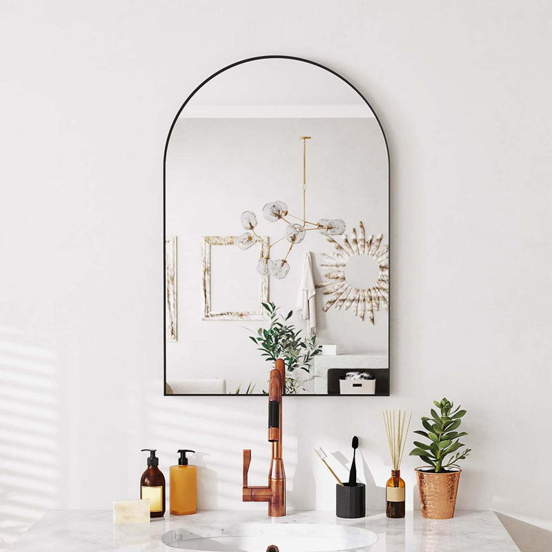 Metal Arch Mirror, 90cm H x 60cm W