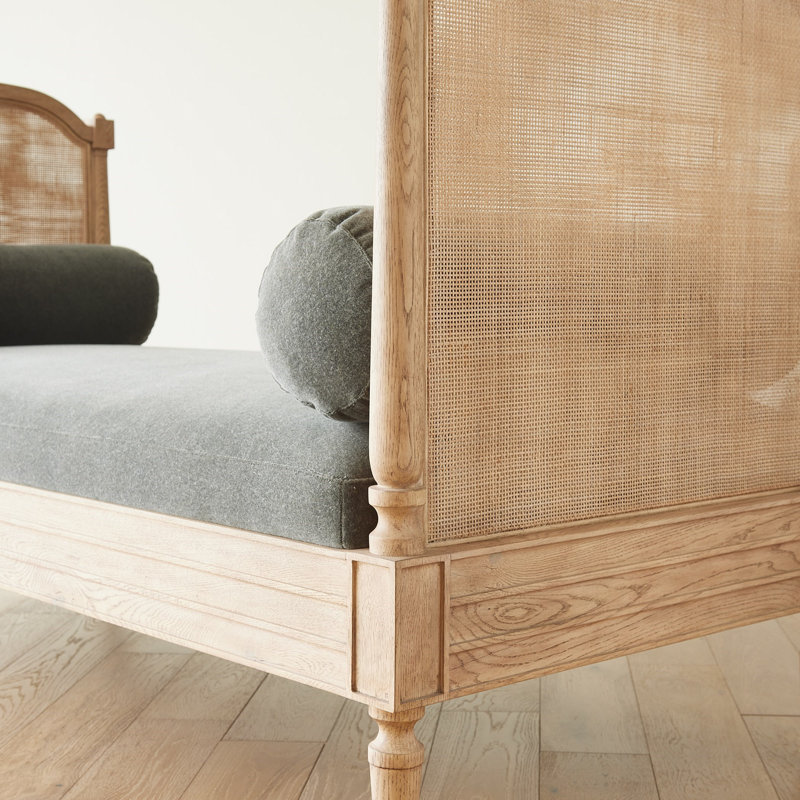 Josephine Daybed-Bleached Oak, Gray, Brown
