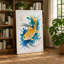 Leaping Fish Modern - Print-136627858-136627853