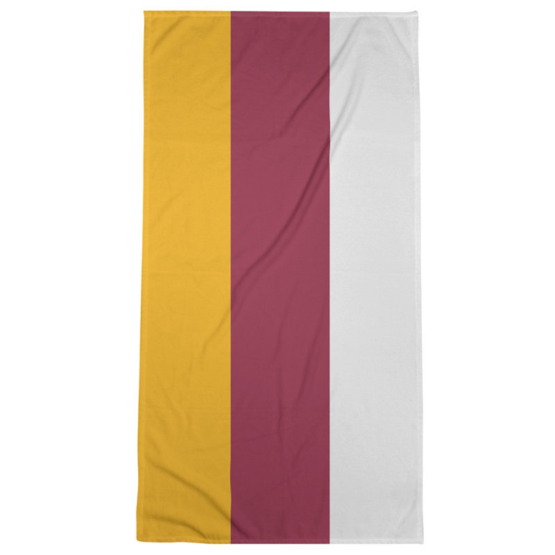 Cotton Blend Beach Towel, Red/White
