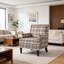 Chaise d'appoint vintage avec garniture cloutée, fauteuil classique avec pieds en bois massif