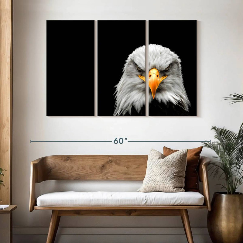 Angry Bald Eagle, 32" H x 50" W
