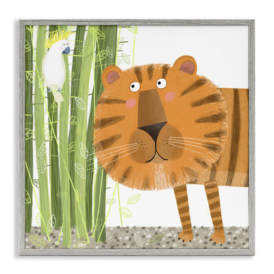 Giclée encadrée de bambous et de tigres, design par Carla Daly