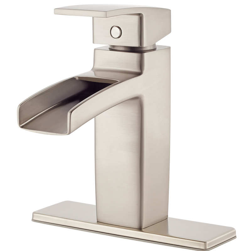 Kenzo Single Control Centerset Bathroom Faucet, Brushed Nickel